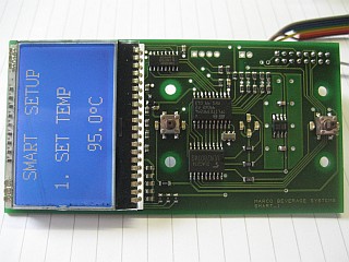 Water boiler controller with temperature readout